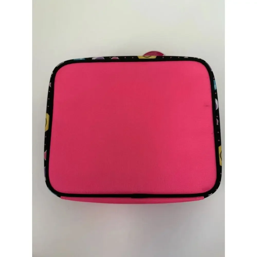 Justice Black Pink Emoji Vibes Insulated Handle Lunch Bag Lunch Tote Lunch Box